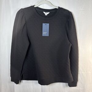 Crown And Ivy Black Long Sleeve Shirt Size Medium NWT